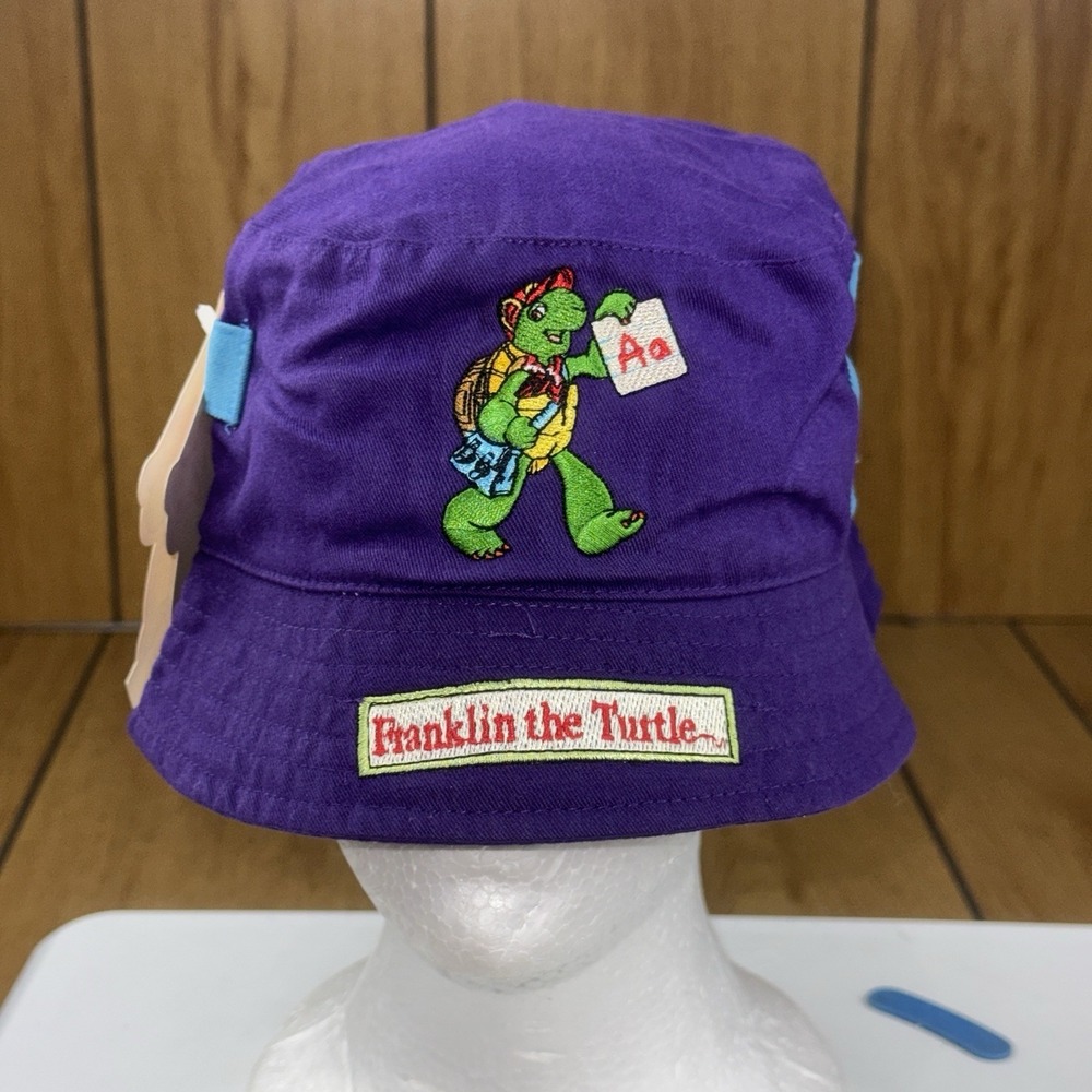 Vintage Franklin The Turtle‎ Purple Bucket Hat Kids 90s Y2K Cute